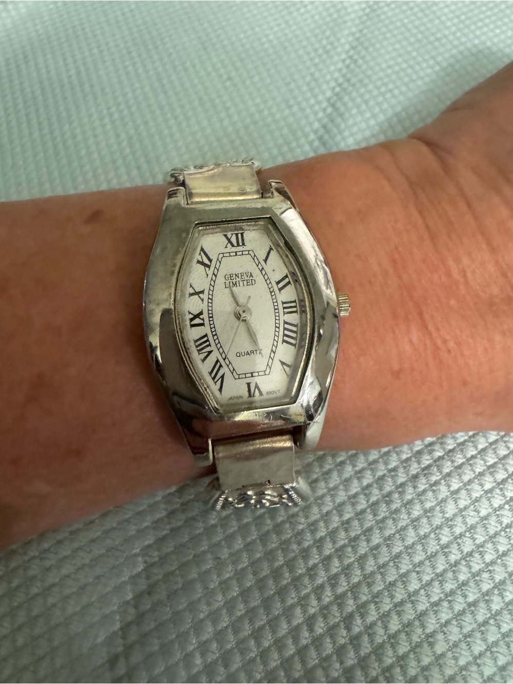 Geneva Silver Roman Numeral Women's Watch